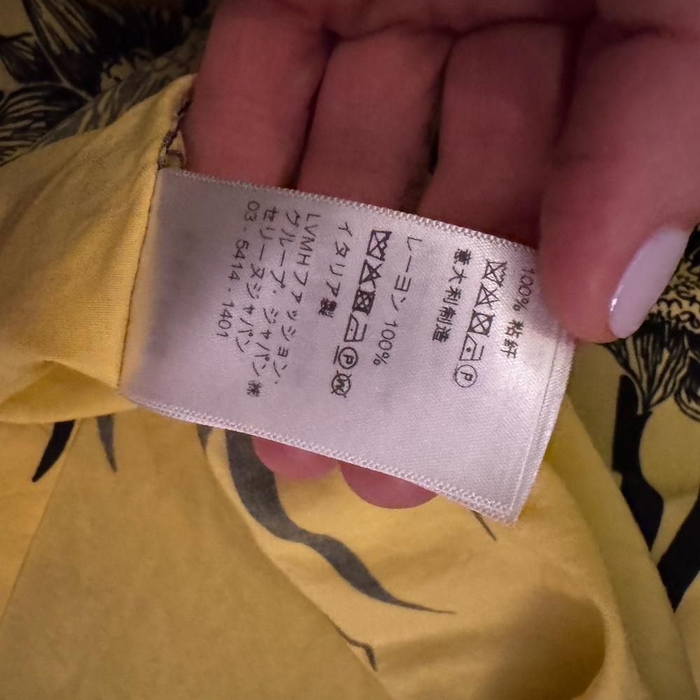 Celine Yellow and Black Floral Men's Shirt - Picture 9 of 9